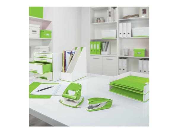 Leitz WOW Mini - Stiftemaskin - 10 ark / 1 mm - No.10 - metall - grønn