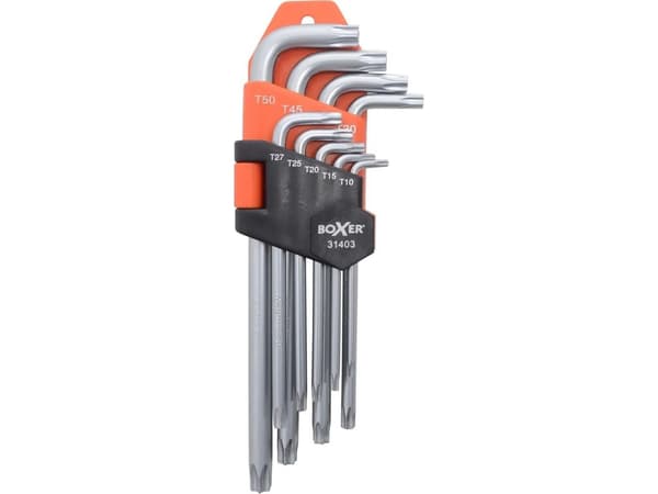 Boxer® TORX nøglesæt 9 dele krom-vanadium