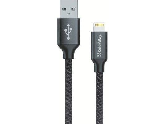Colorway CW-CBUL004-BK, 1 m, Lightning, USB A, Naaras, Uros, Musta