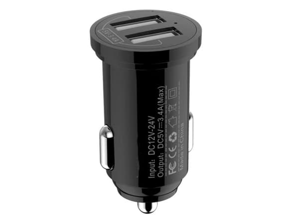 Techly IUSB2-CAR5-A48, Automaattinen, sikarin sytytin, 4,8 A, musta