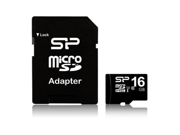 SILICON POWER - Flashminnekort (microSDHC til SD-adapter inkludert) - 16 GB - Class 10 - microSDHC