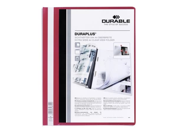 Durable DURAPLUS, Punainen, A4, 1 taskua