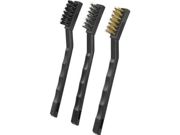 TOOLCRAFT trådbørste rustfritt stål, nylon, messing 170 mm, 1 sett