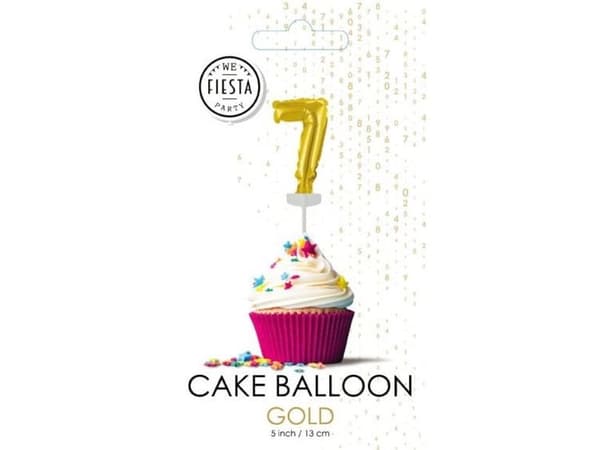 Kage folieballon 7 guld
