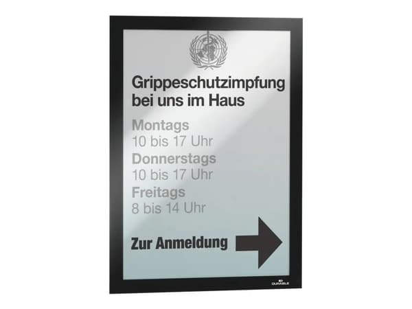DURABLE DURAFRAME - Dokumentholder - overflatemontert - for A4 - dobbeltsidet - svart (en pakke 2)