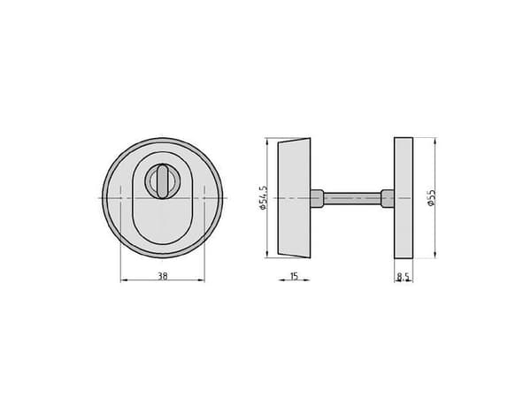 BASI 7530-0308, Rustfritt stål, Stål, 3,8 cm, 5,4 cm, 245 g