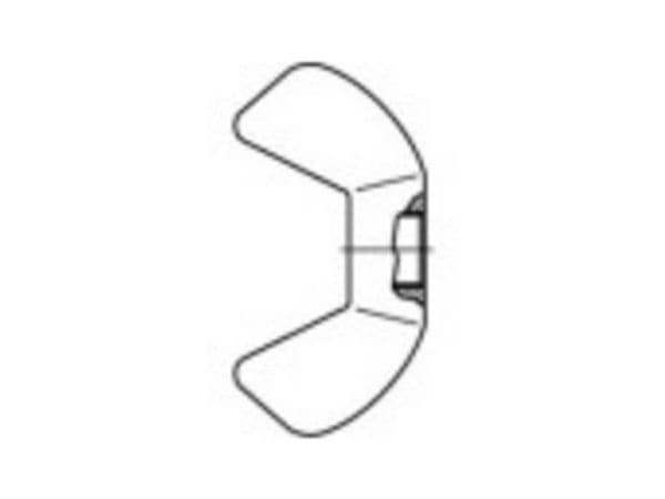 TOOLCRAFT 159823 vingemutter M10 stål galvanisert (100 stk.)