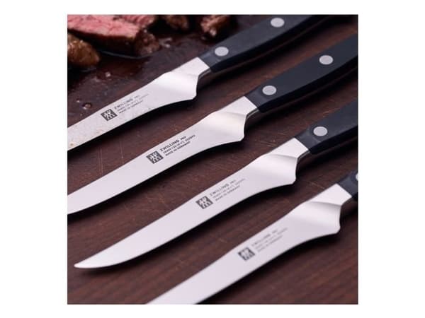 ZWILLING Pro, Kniv sett, Rustfritt stål, Plast, Sort, 4 stykker