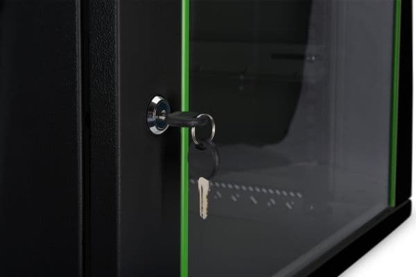 DIGITUS Dynamic Basic DN-19 09-U-EC-SW - Rack skåp - väggmontering - svart, RAL 9005 - 9U - 19"