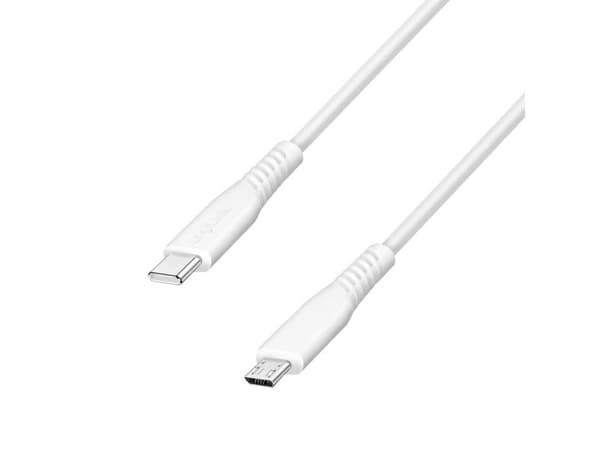 LogiLink USB 2.0-kabel, USB-C til Micro USB-B, 3,0 m, hvit (CU0245)