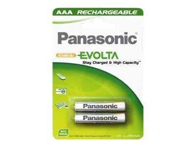 Panasonic - Batteri 2 x AAA - (uppladdningsbara) - 800 mAh