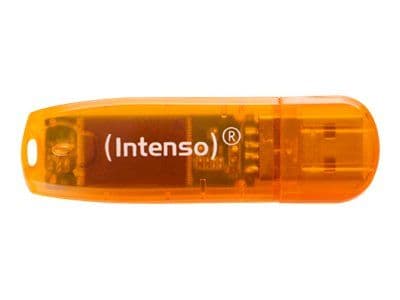 Intenso Rainbow Line - USB flash-enhet - 64 GB - USB - orange