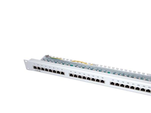 VALUE Cat.5e Patch Panel 24P, STP, light grey
