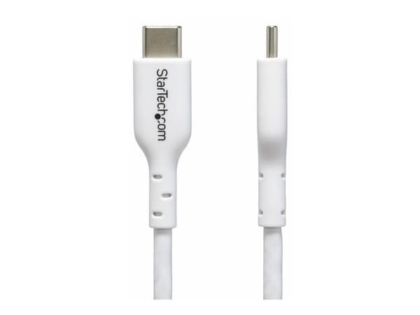 StarTech.com USB2CC2MNCWHE2PK, 2 m, USB C, USB C, USB 2.0, 0,48 Gbit/s, valkoinen