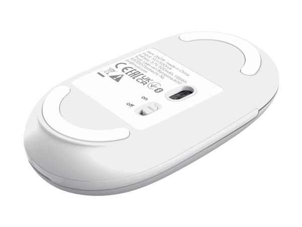 Trust Seron Slim Multi, Molempikätinen, Optinen, RF Wireless + Bluetooth, 3200 DPI, Valkoinen