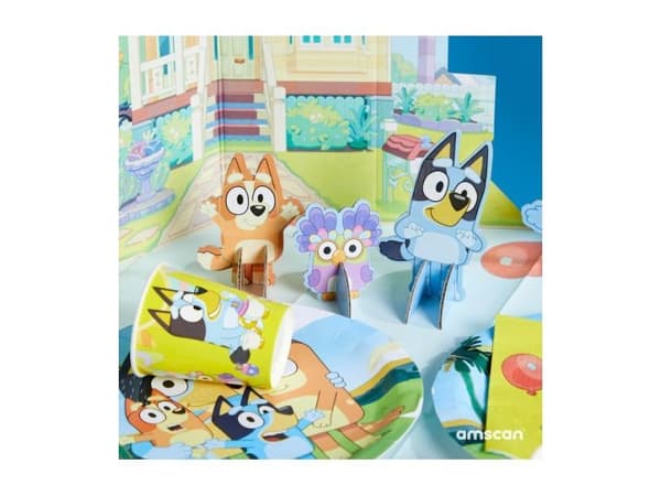 Bluey bordsdekoration i papper