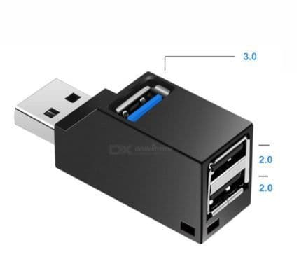 USB-hub - USB 3.0 til 1 x USB 3.0 + 2 x USB 2.0 - kompakt