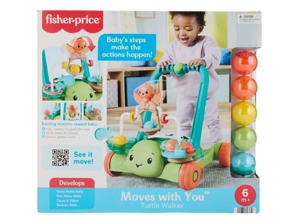Fisher-Price 2-in-1 Activity Turtle Walker-Push Toy