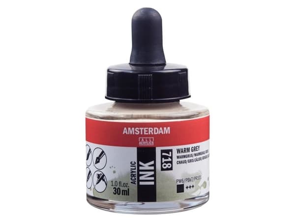 Amsterdam akrylfärgflaska Warm Grey 718