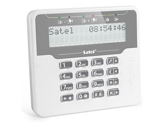 Satel Larmcentral manöverknappsats LCD M version, vitt hölje, för VERSA-system (VERSA-LCDM-WH)