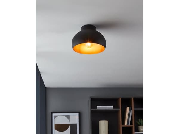 EGLO MOGANO 2 tak E27 Ø280 sort/kobber