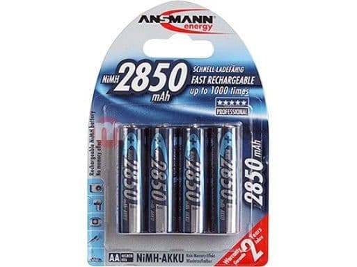 ANSMANN Mignon - Batteri 4 x AA-type - NiMH - (ladbare) - 2850 mAh
