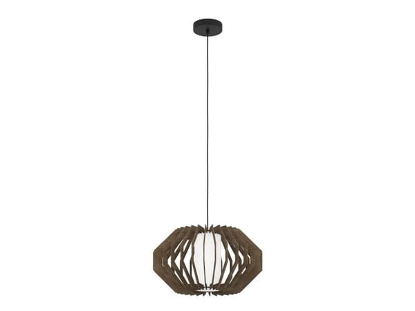 EGLO RUSTICARIA PENDEL E27 SVART/BRUN/VIT