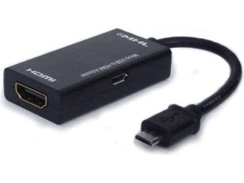 SAVIO CL-32 - Video / lyd sovitin - 5 pin Micro-USB (MHL) han til HDMI, Micro-USB Type B (kun strøm) hun