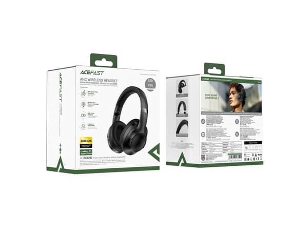 Acefast H4 active noise canceling wireless headset black
