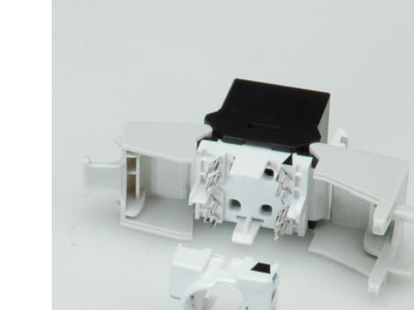 ROLINE Keystone Jack SLIM, Musta, RJ-45