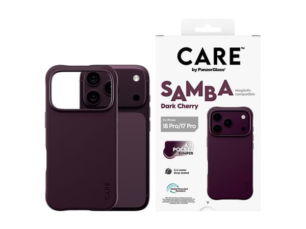 CARE by PanzerGlass Samba Case iP17/18 Pro Dark Cherry MS