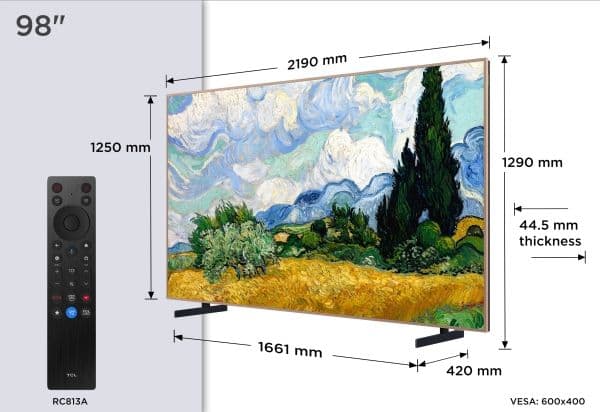TCL 98" A400 Pro - 4K QD Mini-LED Google TV