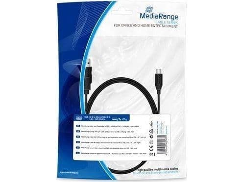 MediaRange laddnings- och datakabel USB 2.0 till Micro USB 2.0 B 1,8 m