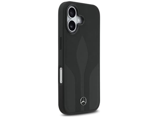 Mercedes Leather The Move MagSafe case for iPhone 17 - black