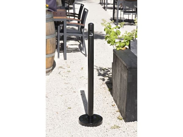 Securit® CLASSIC askkoppställ med fot, svart