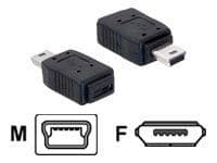 Delock - USB-adapter - mini-USB type B (hann) til Micro-USB type B (hunn) - svart