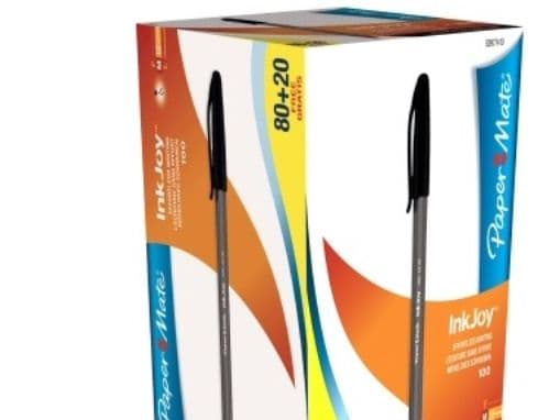 Papermate Inkjoy 100, Klips, Tynn spiss, Sort, 100 stykker, Medium