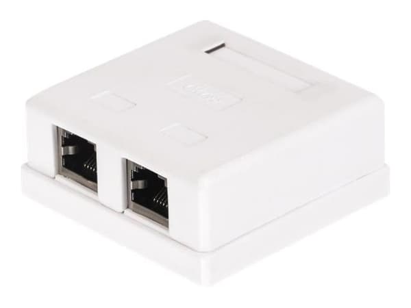 Netrack Complete - Eluttag - RJ 45 - 2 nätverksuttag - vit
