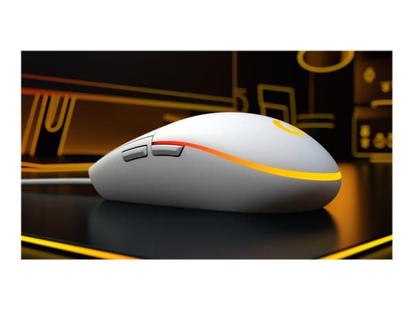 Logitech Gaming Mouse G203 LIGHTSYNC - Mus - optisk - 6 knappar - kabelansluten - USB - vit