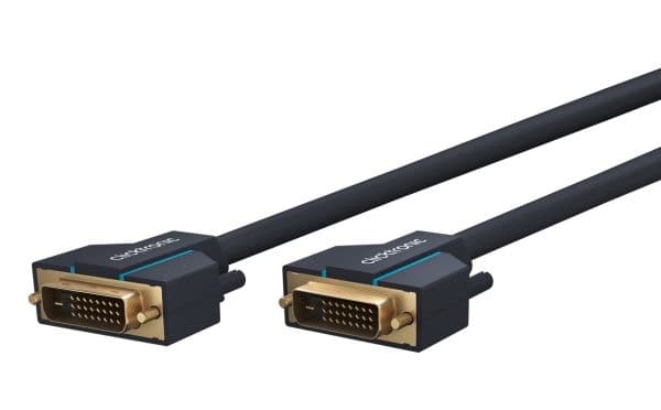 ClickTronic 3m DVI-D Connection, 3 m, DVI-D, DVI-D, Blå, Guld, 7,92 Gbit/s