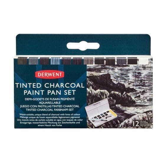 Derwent Tinted Charcoal Paint Pan-set