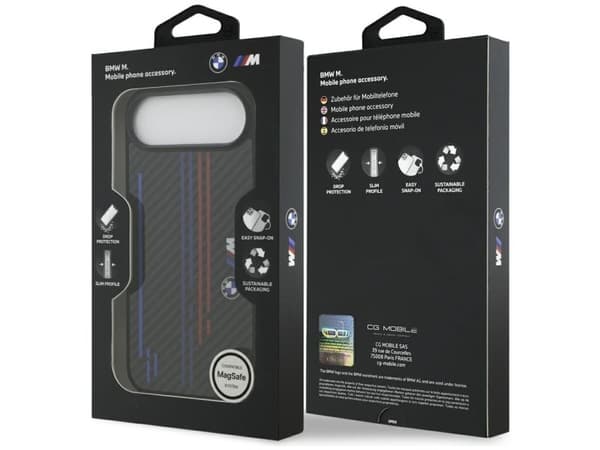 BMW M Kevlar-sømme &amp; logo MagSafe-skydd till iPhone Air - sort