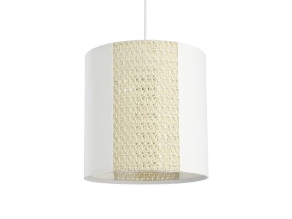 EGLO ANHEM pendellampa E27 vit/havgräs/papper