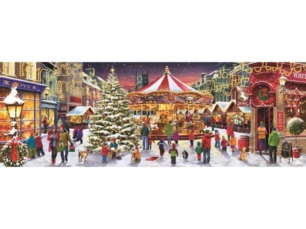 Palapeli Panorama HQC Xmas Villa, 1000 palaa