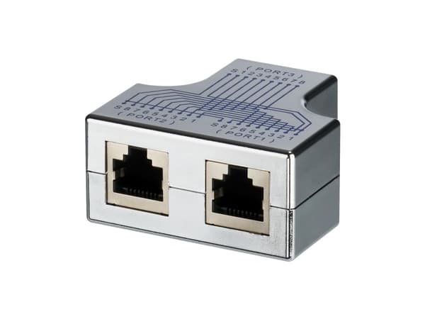 EFB Elektronik 37528.1V2, RJ-45, 2x RJ-45, Sølv