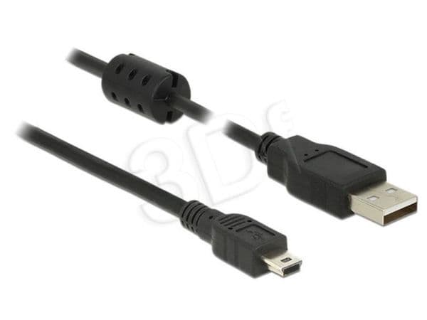 Delock - USB-kabel - USB (hann) til mini-USB type B (hann) - USB 2.0 - 3 m - svart