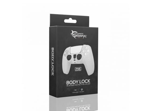 WHITE SHARK CONTROLLER PROTECTOR SILIKONEKESKE FOR PS5-KONTROLLEREN WHITE