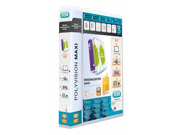 Elba Maxivision, A4, D-ring, Förvaring, Polypropylen (PP), Multifärg, 62 fickor
