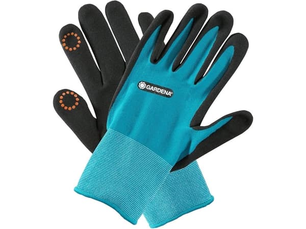 Gardena 11510-20, Hagehansker, Sort, Blå, S, Elastan, Nitril, Polyester