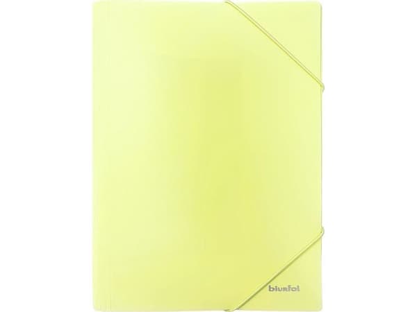 A4 PP pastell gul elastisk perm